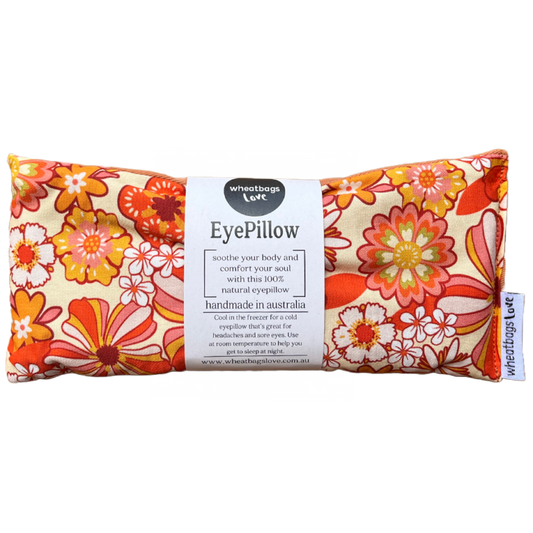 Wheatbags Love Eyepillow - Groovy Flowers Orange