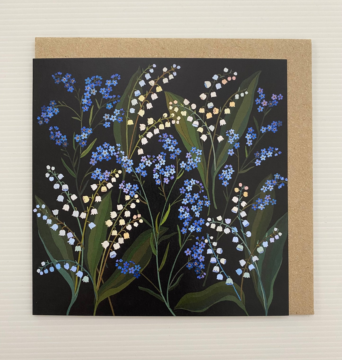 Flowers In Your Hair Card - Lily of the Valley and Forget Me Not Flowers