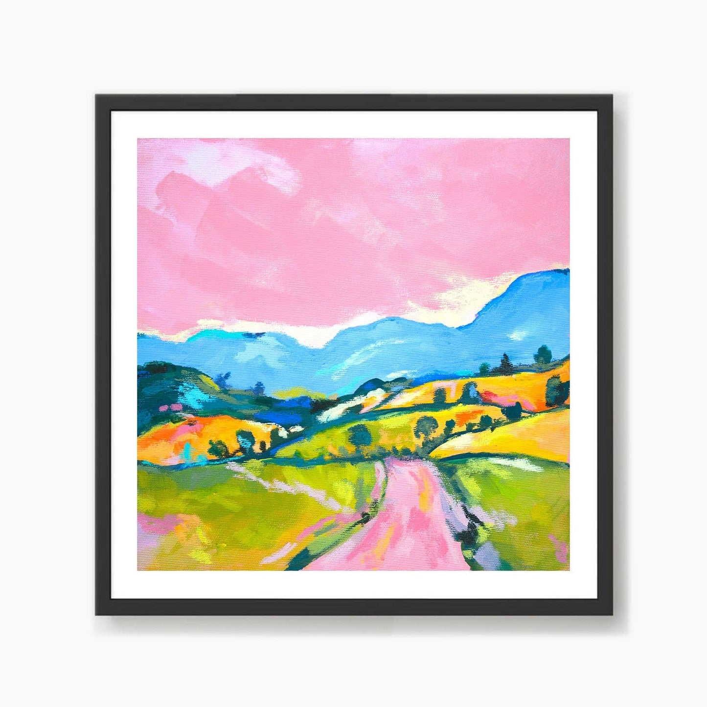 Pastel Landscape V1 Art Print: 8x8" Square