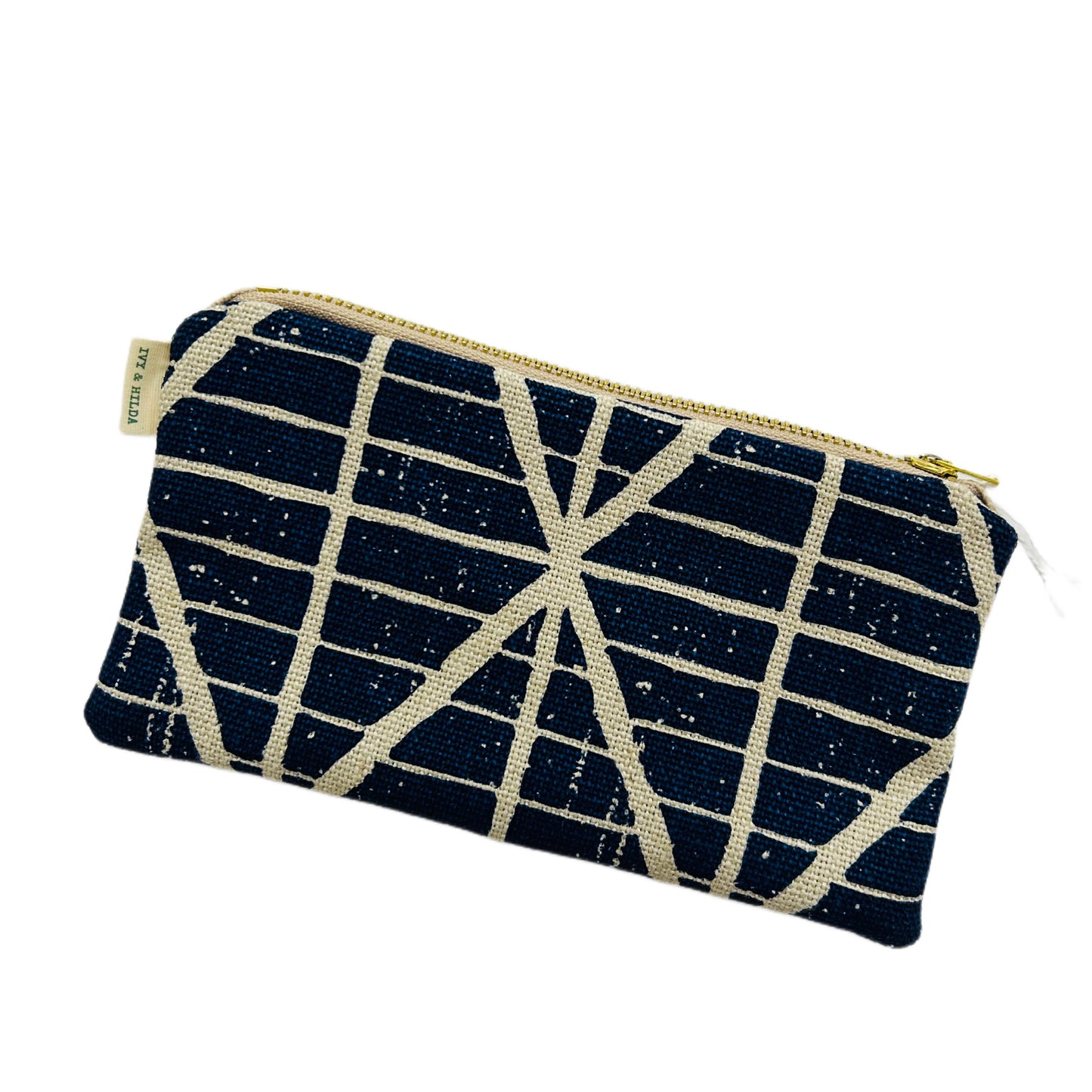Ivy & Hilda - Travel Pouch/ Purse Blues Design 3