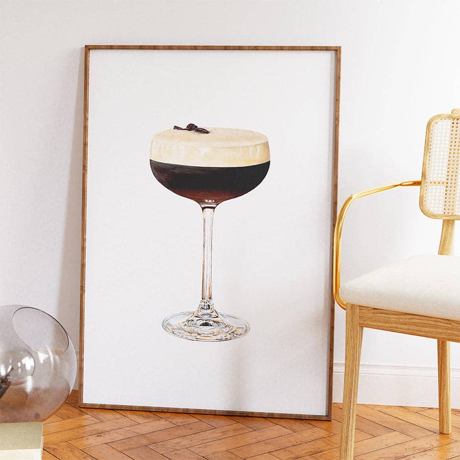 Espresso Martini Cocktail Art Print: A4