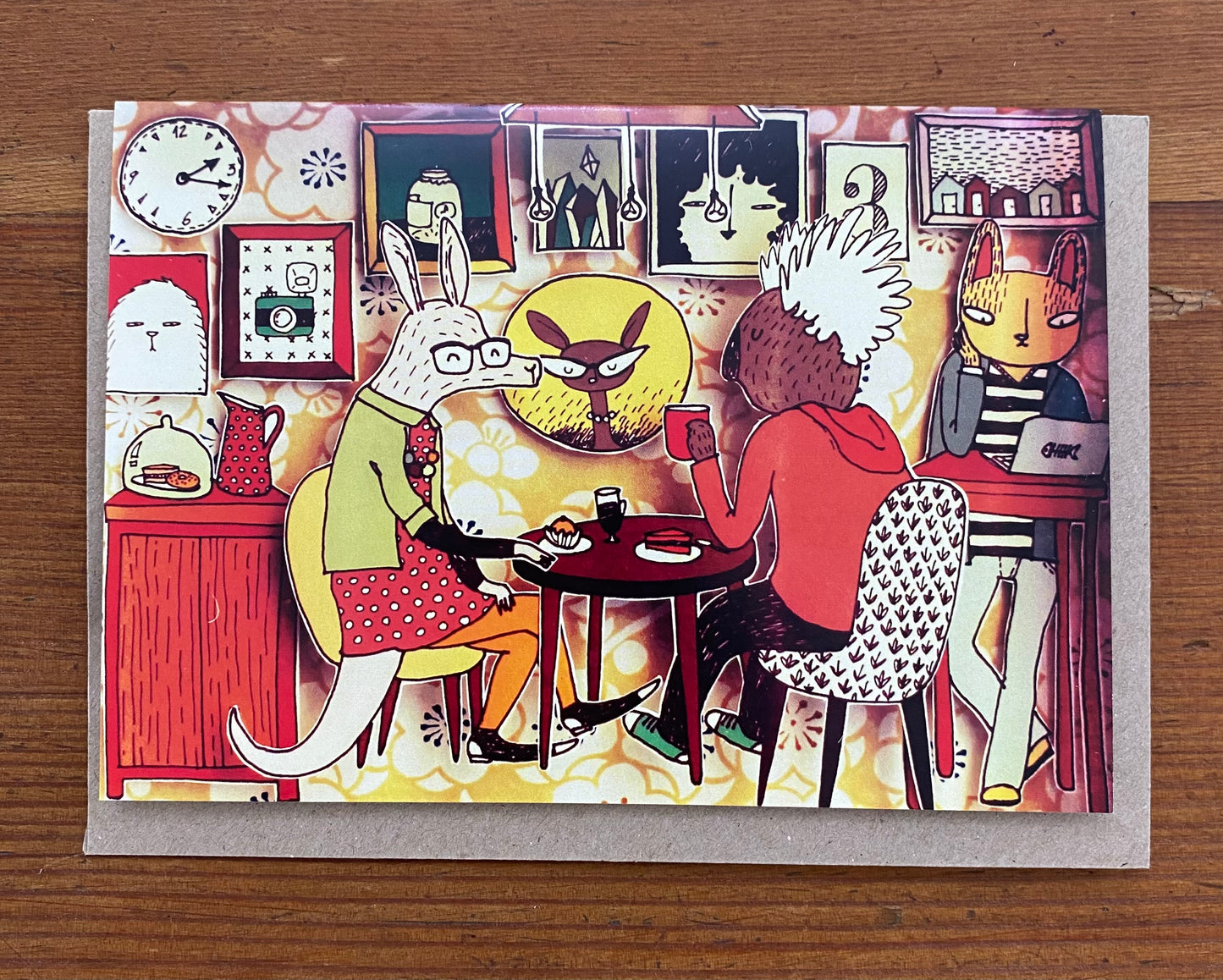 Surfing Sloth Card Cafe