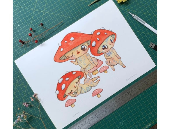 Hannakin Print - Inked Caps