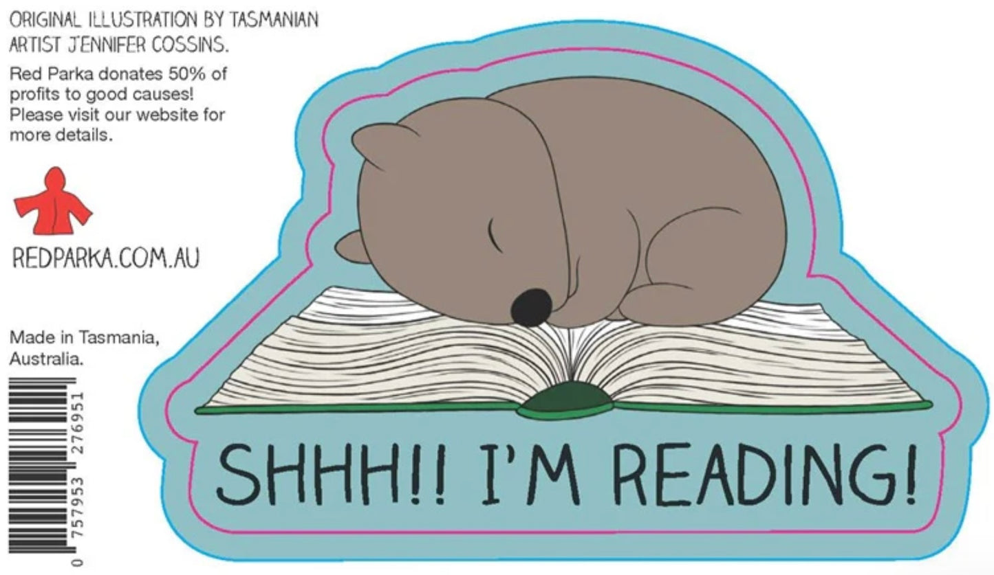 Red Parka - Shhh!! I'm Reading! Sticker