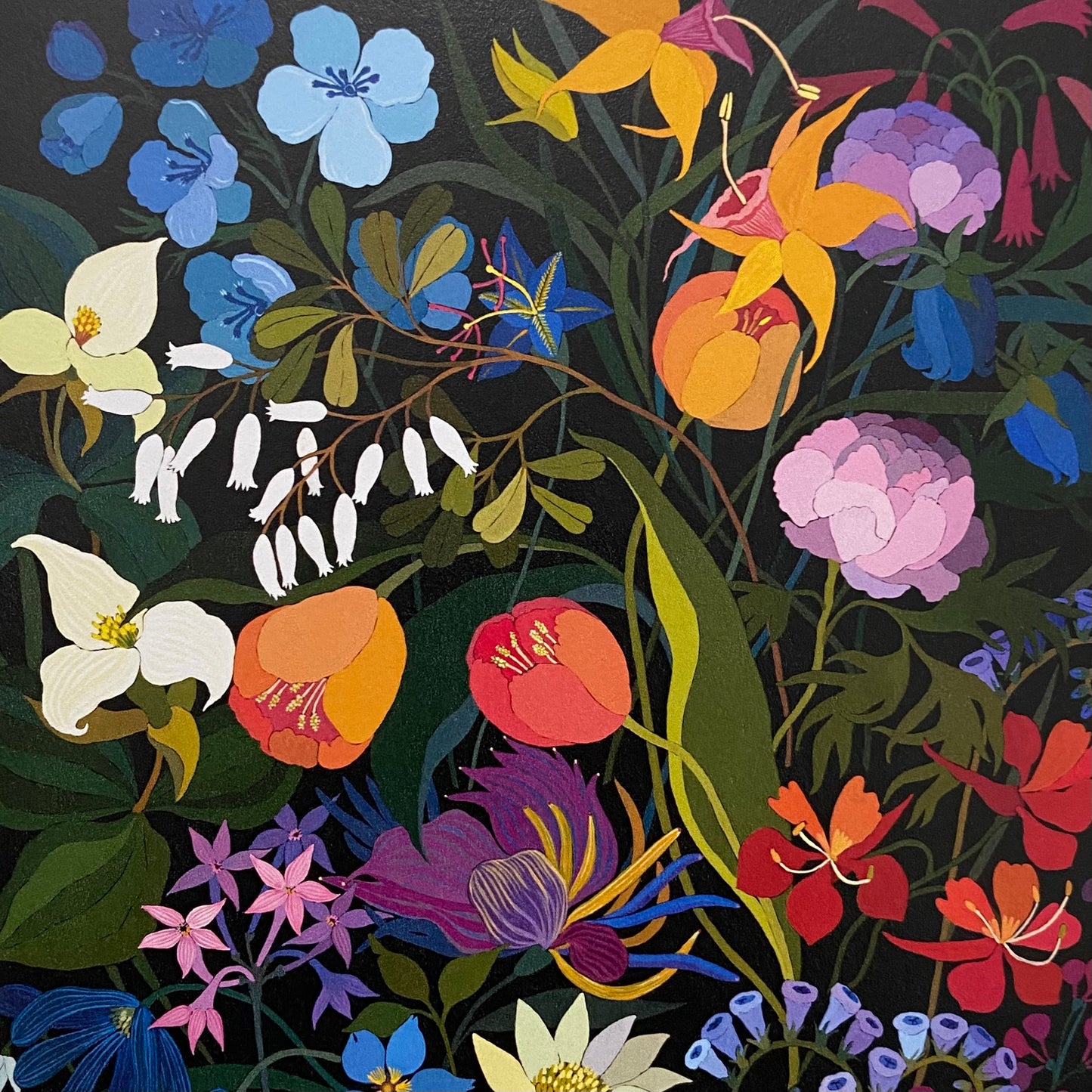 Flowers In Your Hair Card - Twilight Blooms