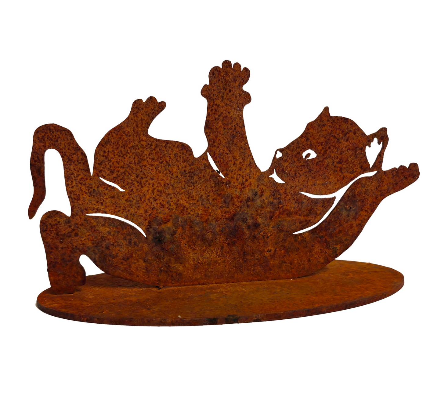 Overwrought Kitten Lying Upside Down stand