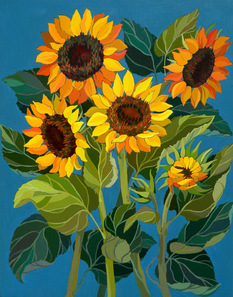 Flowers In Your Hair Print - Sunflowers