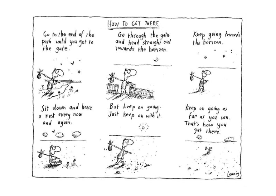 Michael Leunig Print - How To Get There