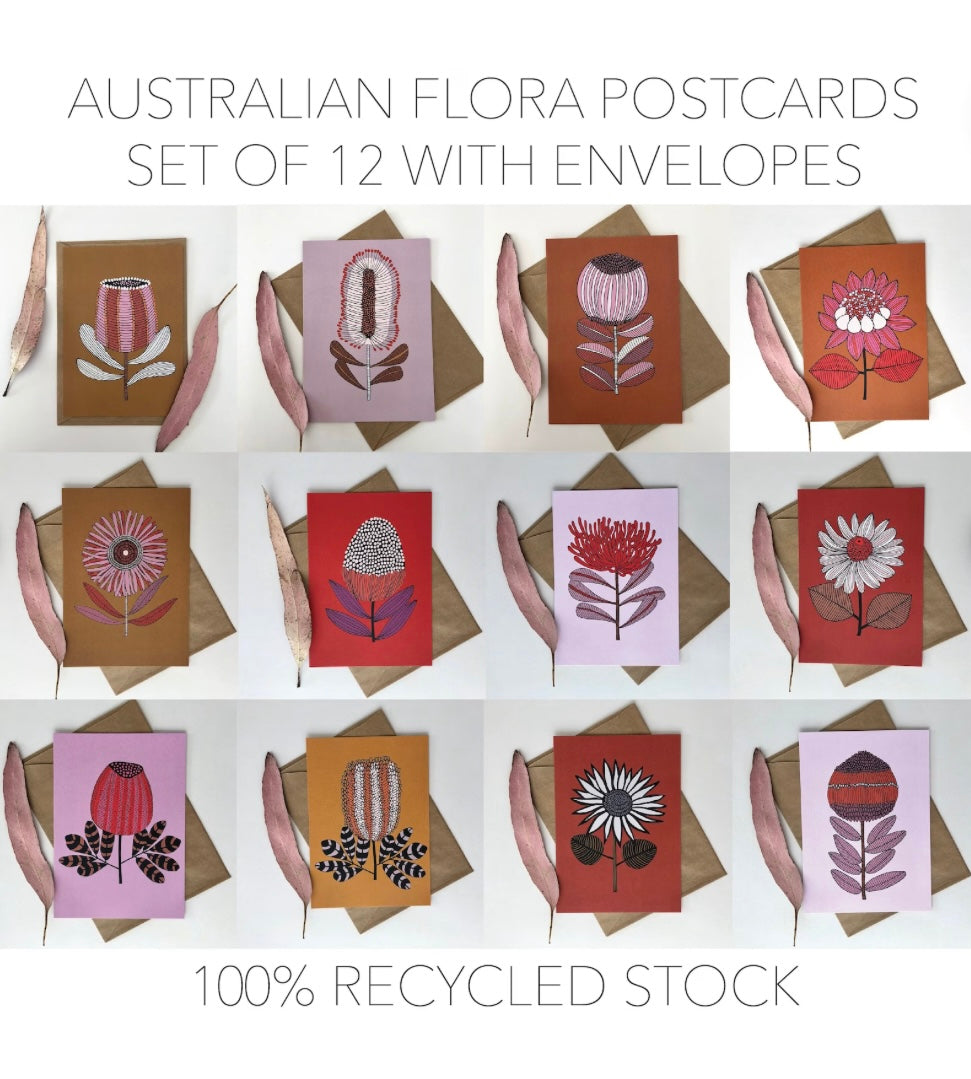 Jocelyn Proust Designs - Set of 12 Australian Flora Postcards