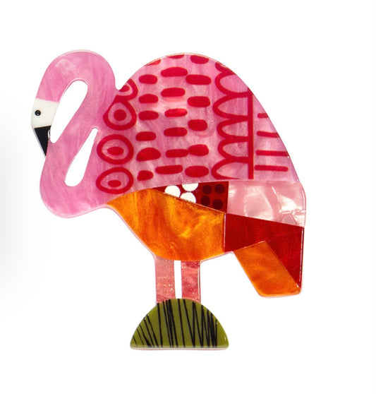 Erstwilder - A Flamingo Named Honk Brooch
