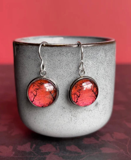 Myrtle & Me Drop Earrings - Gum Trees After Fire Winter Edition