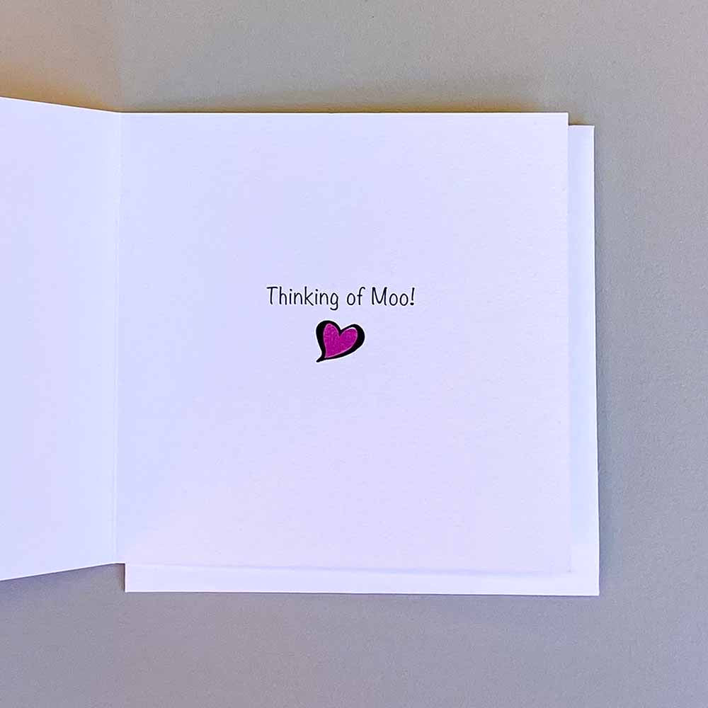 Periwinkle Illustrations Card - Thinking-Of-Moo!