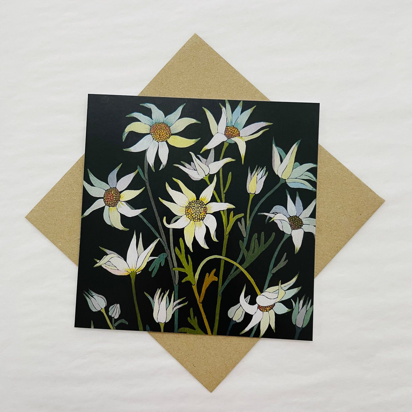 Flowers In Your Hair Card - Flannel Flower