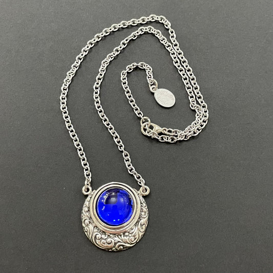 Calypso Flash Fine Chain Necklace - Blue Stone