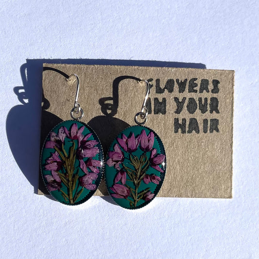 Flowers In Your Hair Large Drop Earrings - Wildflowers Pop