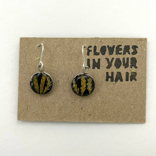 Flowers In Your Hair Small Drop Earrings - Round, Field