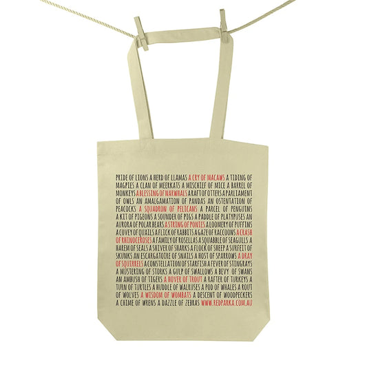 Red Parka Tote Bag Collective Nouns