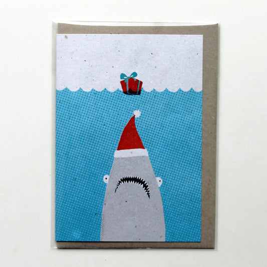 Surfing Sloth Card Christmas Jaws