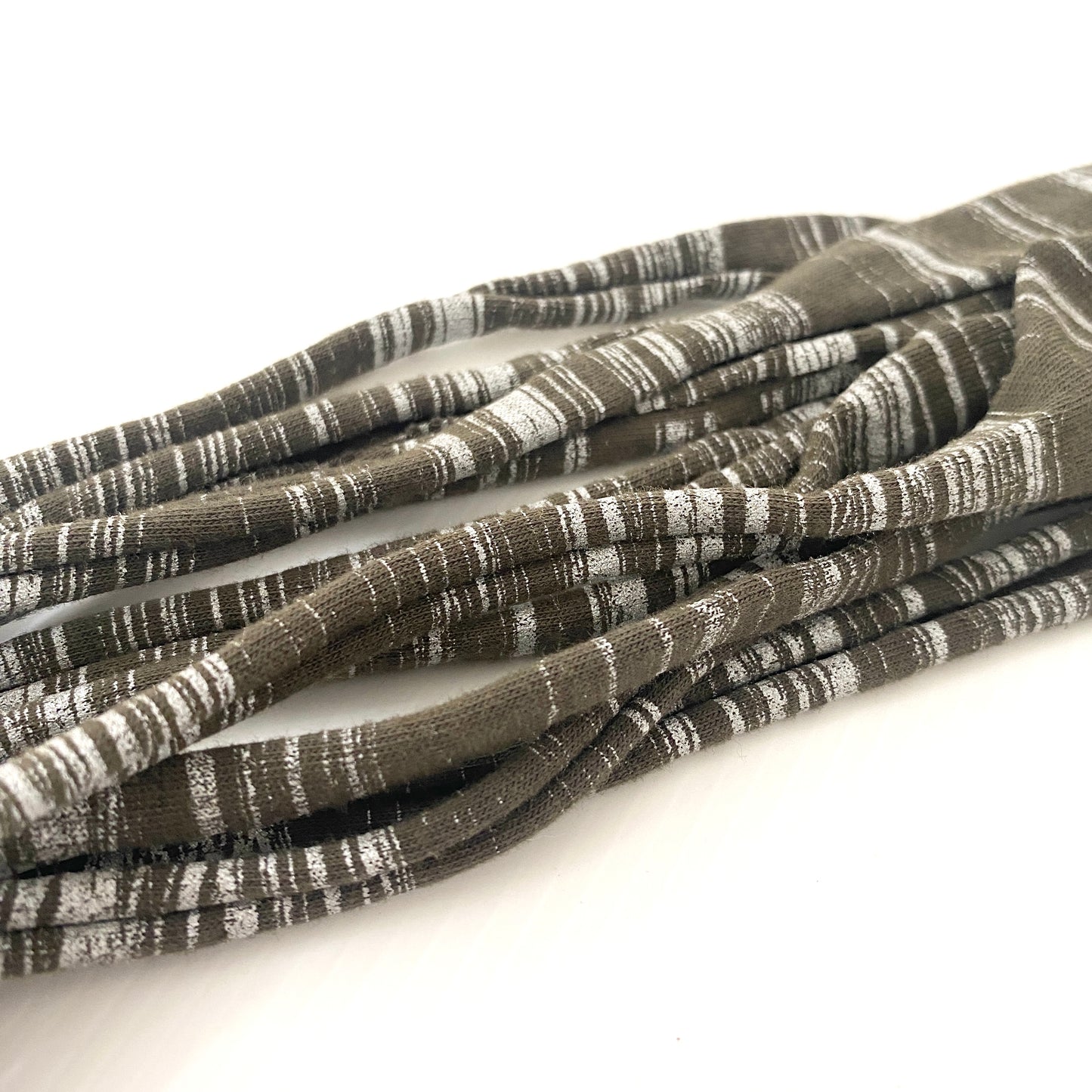 One Thousand Lines Scarf - Taupe and White
