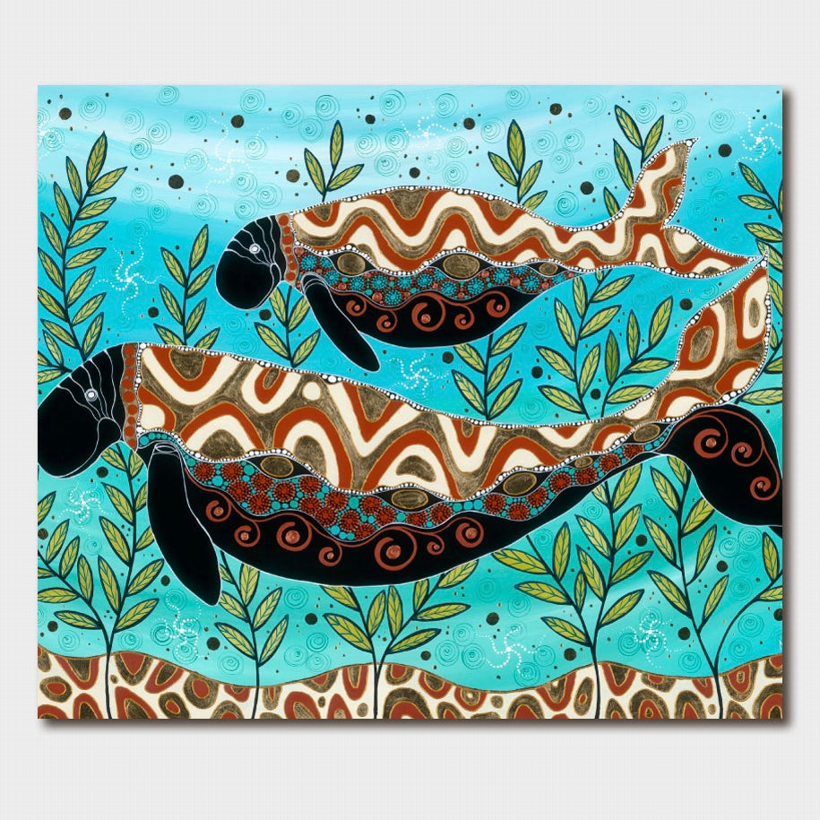 Melanie Hava Card Dugong and Calf