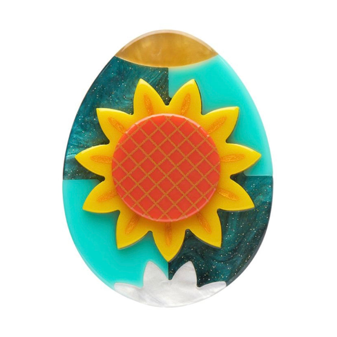 Erstwilder Sunflower of Love Brooch Willunga Gallery