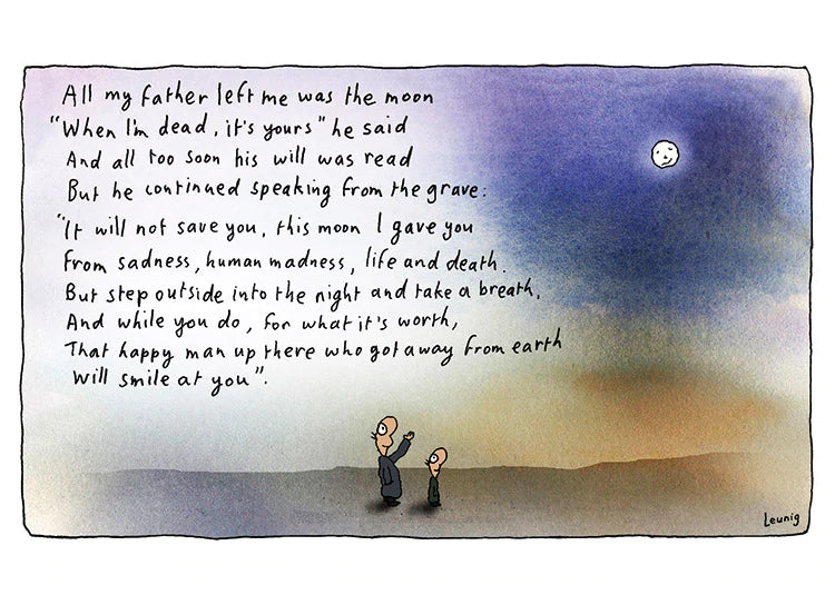 Michael Leunig Card Moon