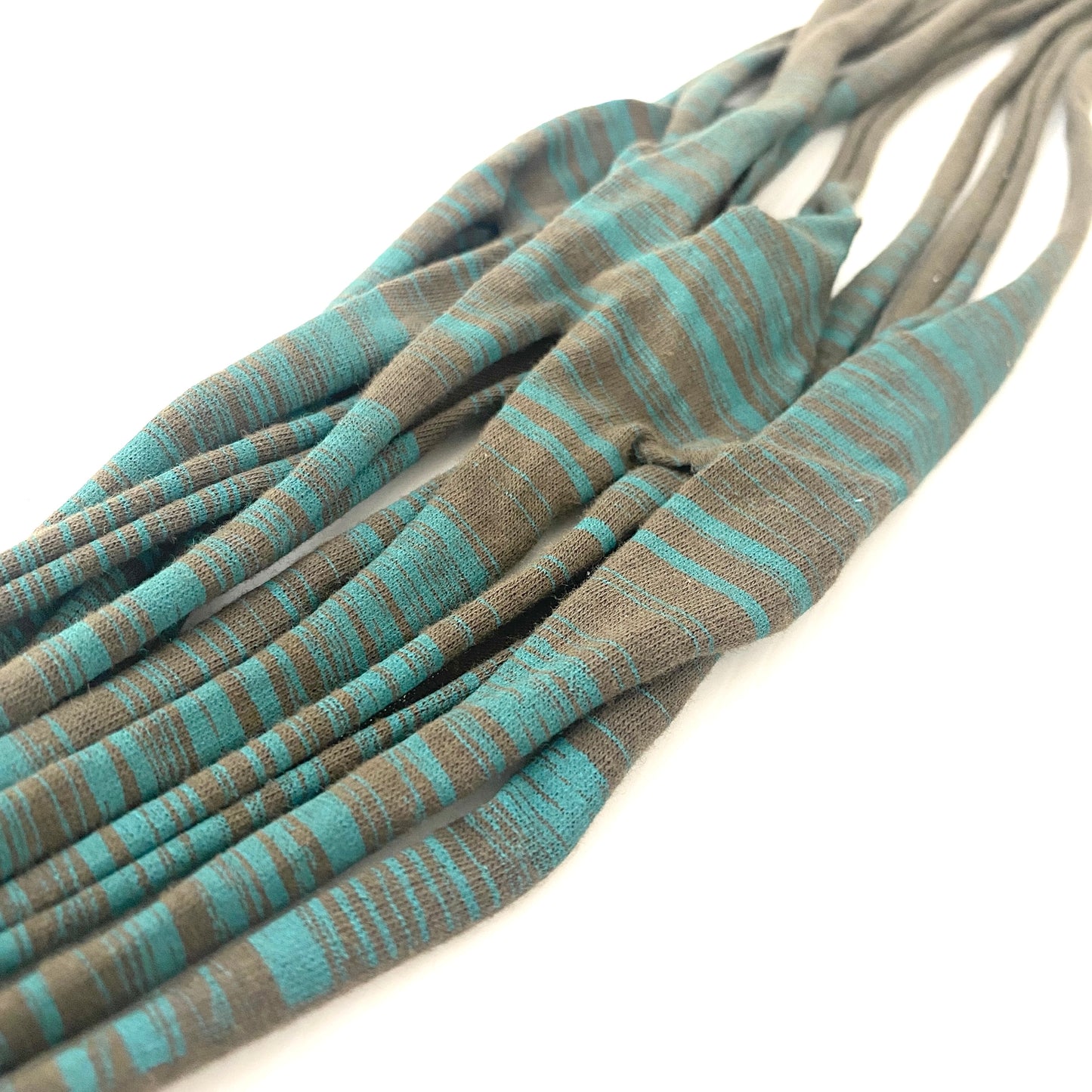 One Thousand Lines Scarf - Blue and Taupe
