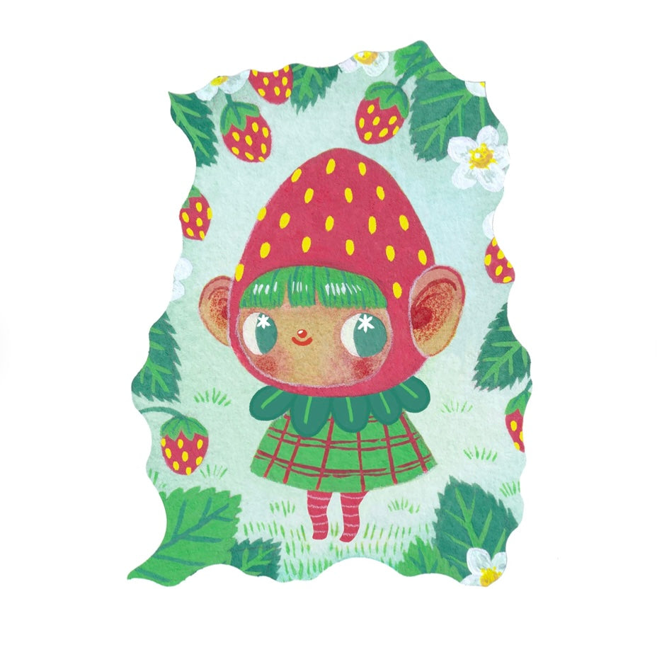 Hannakin Mini Print - Strawberry Patch