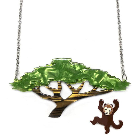 Erstwilder Acacia Escape Necklace and Mini Brooch Set