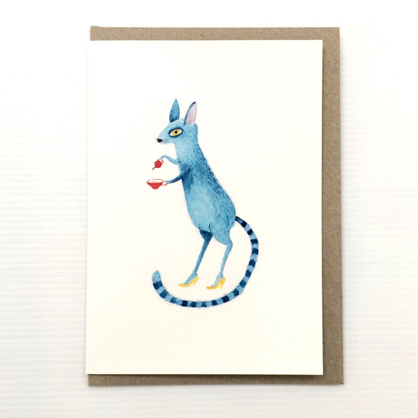 Surfing Sloth Card Tea Animal