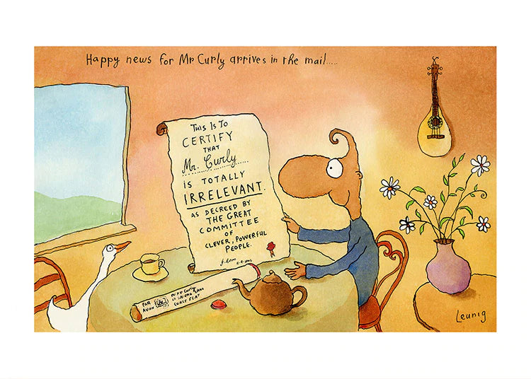 Michael Leunig Card Happy News