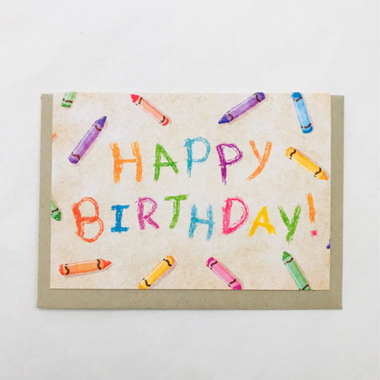 Beau Wylie Card Birthday Crayons