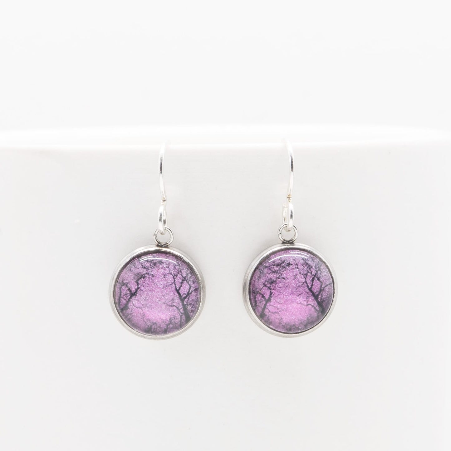 Myrtle & Me Drop Earrings Gum Trees After Fire Purple