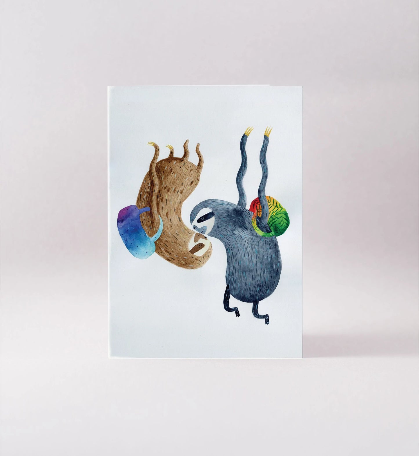 Surfing Sloth Card Free falling