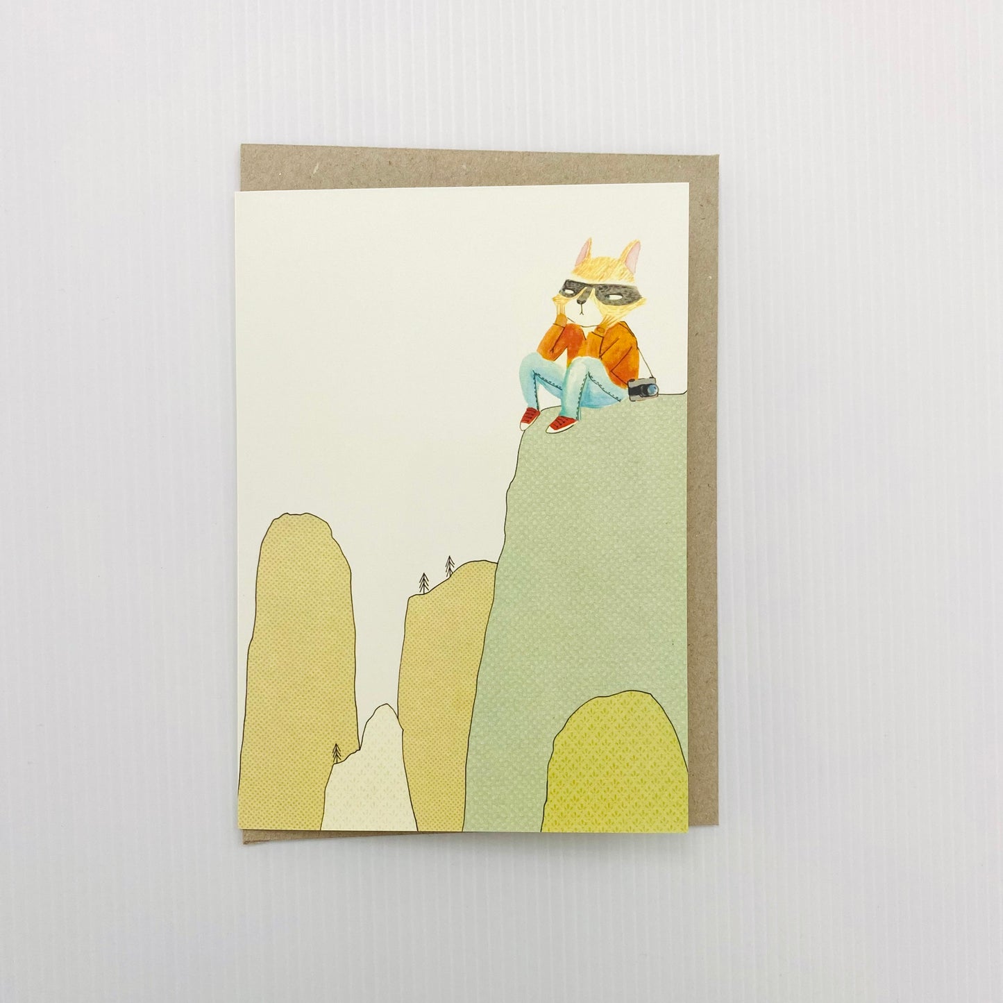 Surfing Sloth Card Racoon Hill