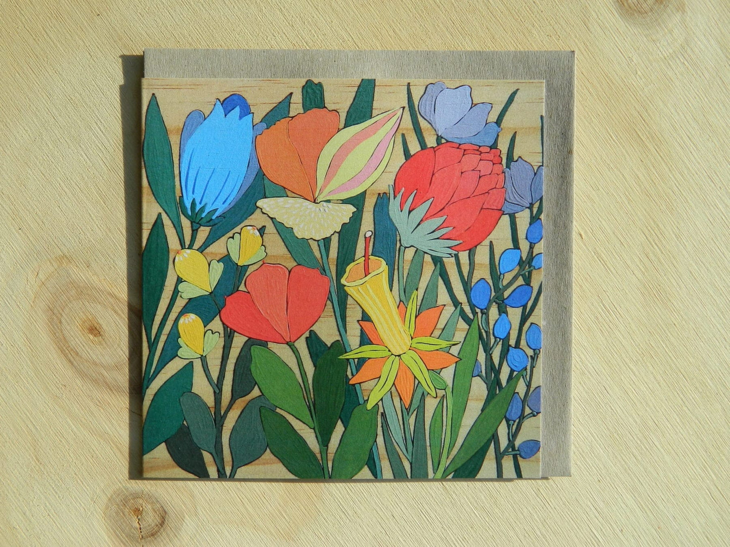 Flowers In Your Hair Card - Spring Flowers