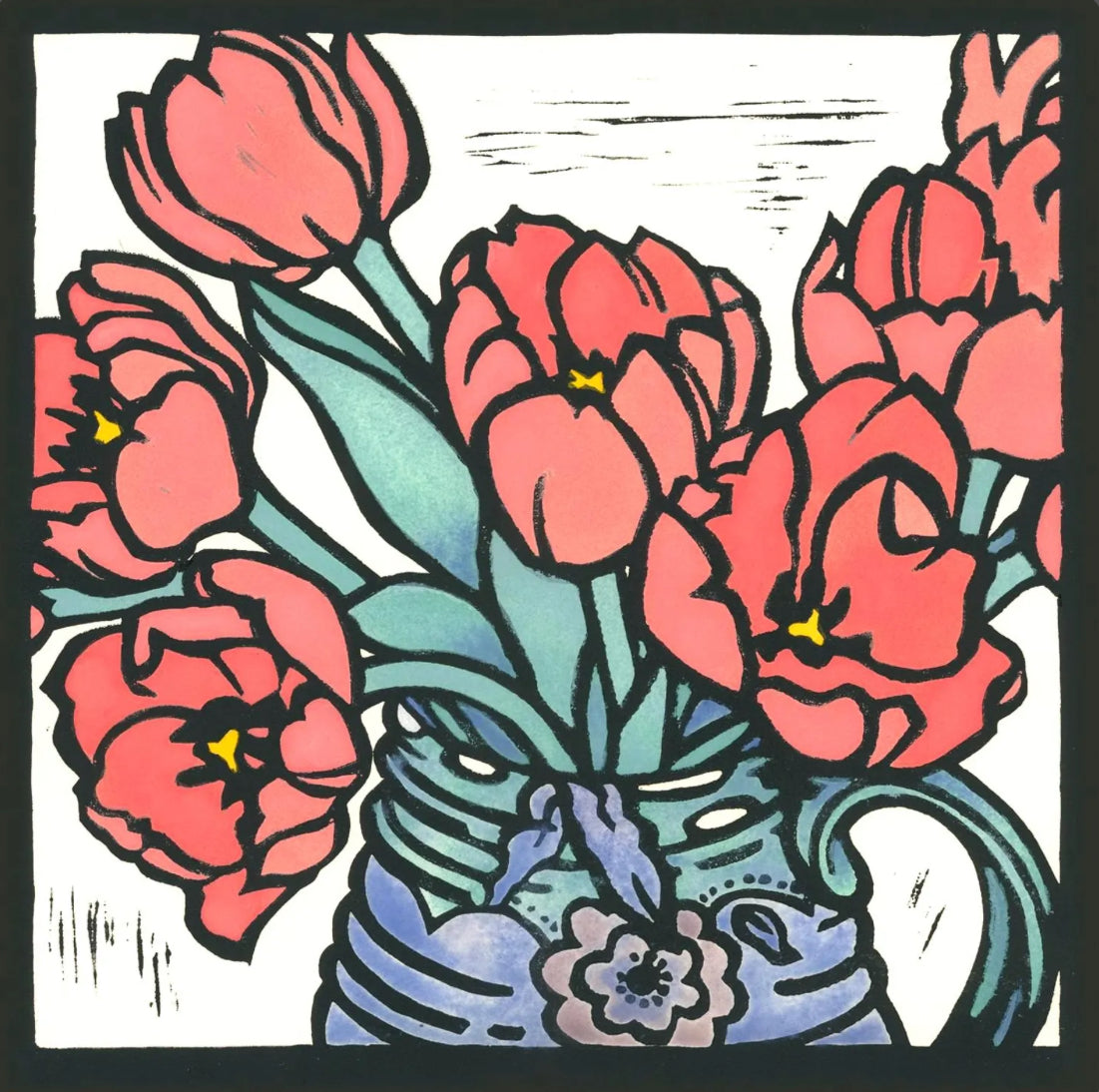 Cam Knuckey Card - Pink Tulips