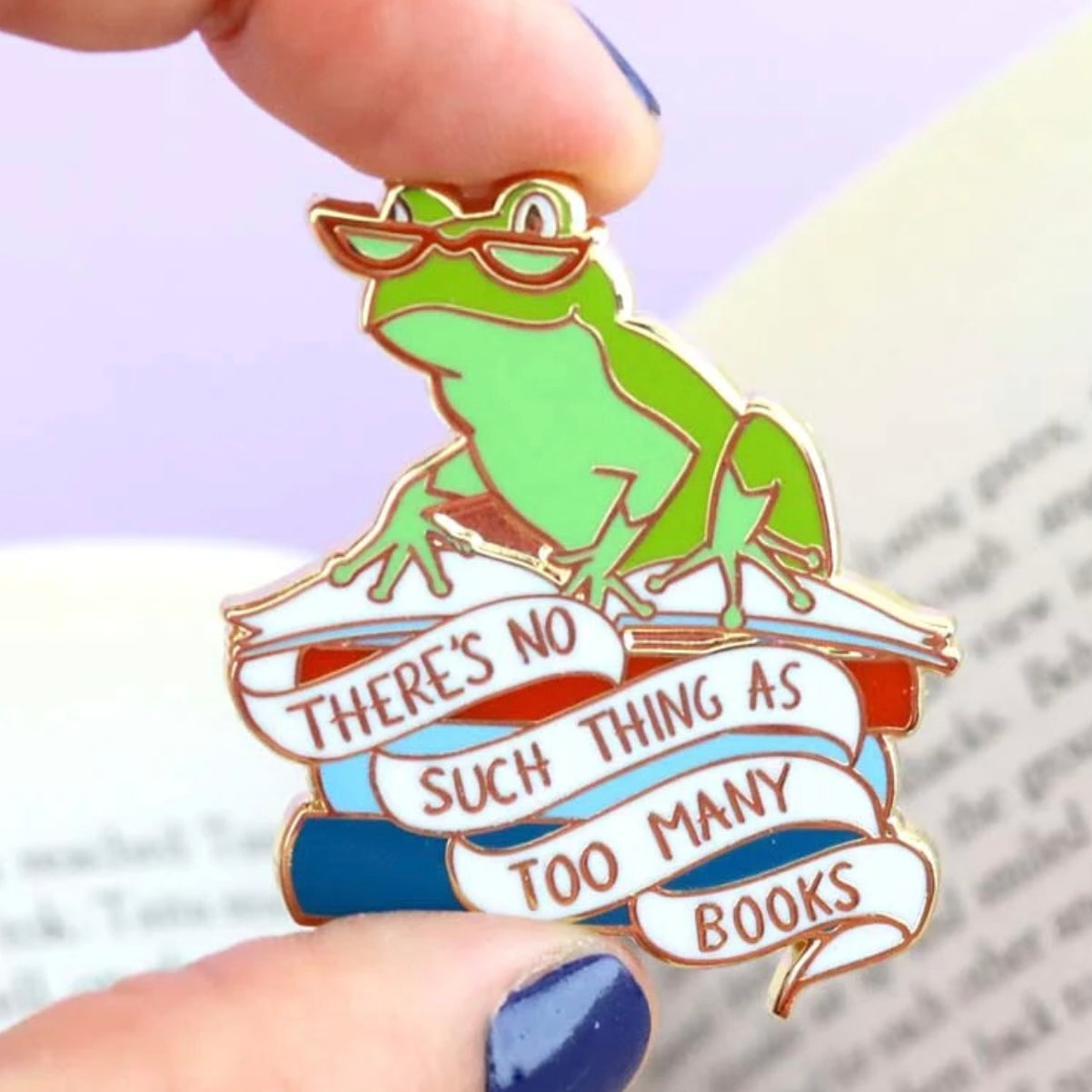 Jubly-Umph Lapel Pin There’s No Such Thing As Too Many Books