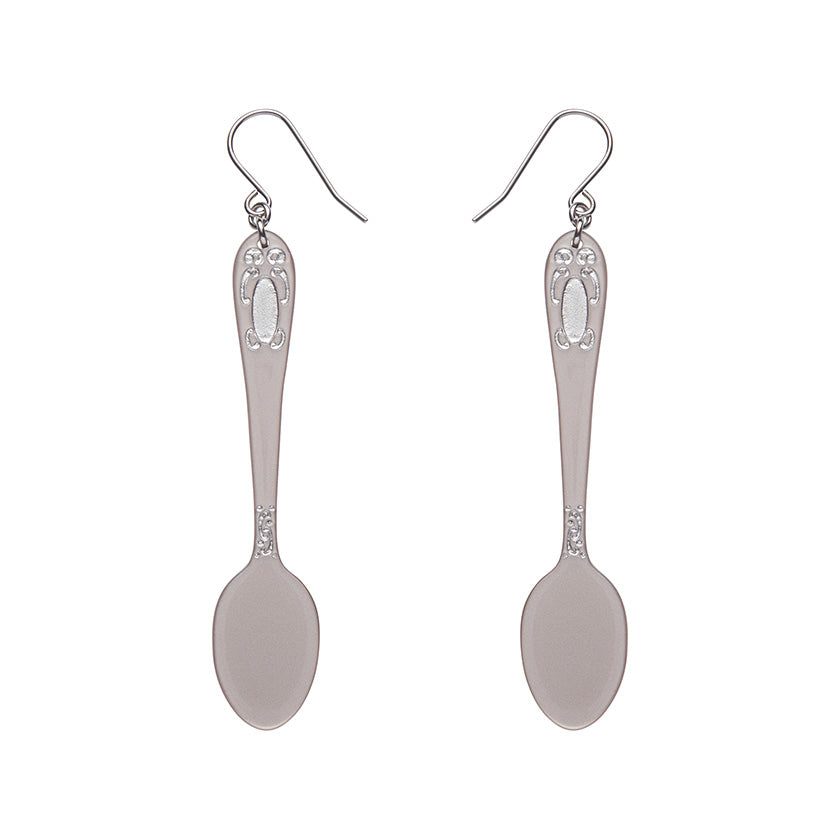 Erstwilder x Katherine Sabbath Spoon, Please! Drop Earrings - Silver