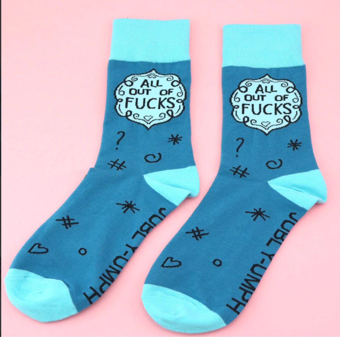 Jubly-Umph Socks - All Out of Fucks