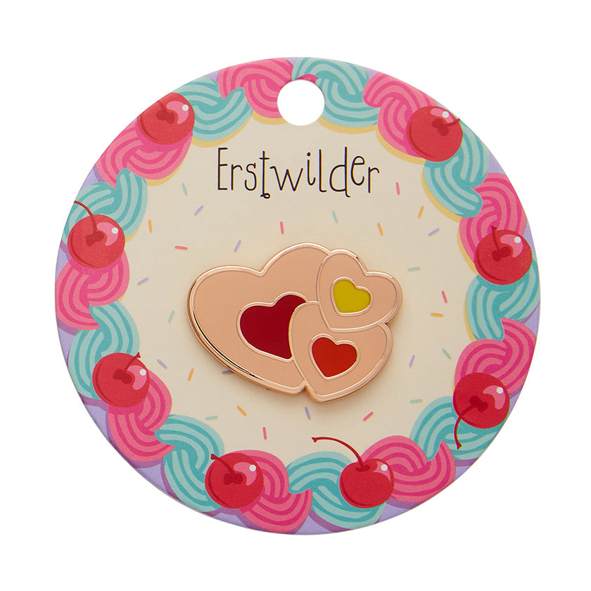 Erstwilder x Katherine Sabbath Lolly Heart Cookies Enamel Pin