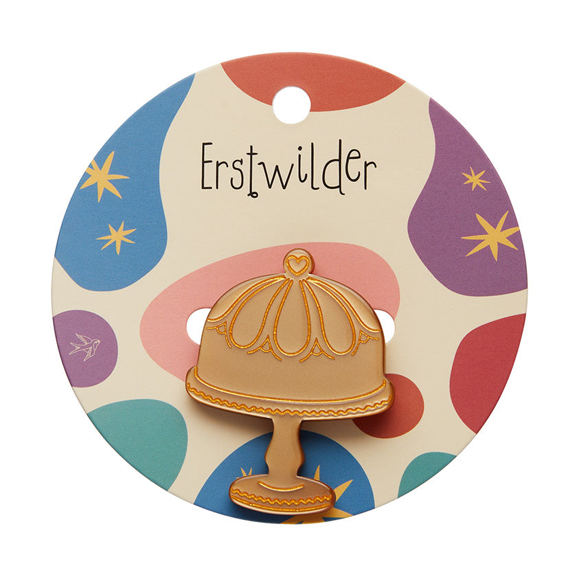 Erstwilder x Katherine Sabbath Classic Cake Stand Mini Brooch - Gold