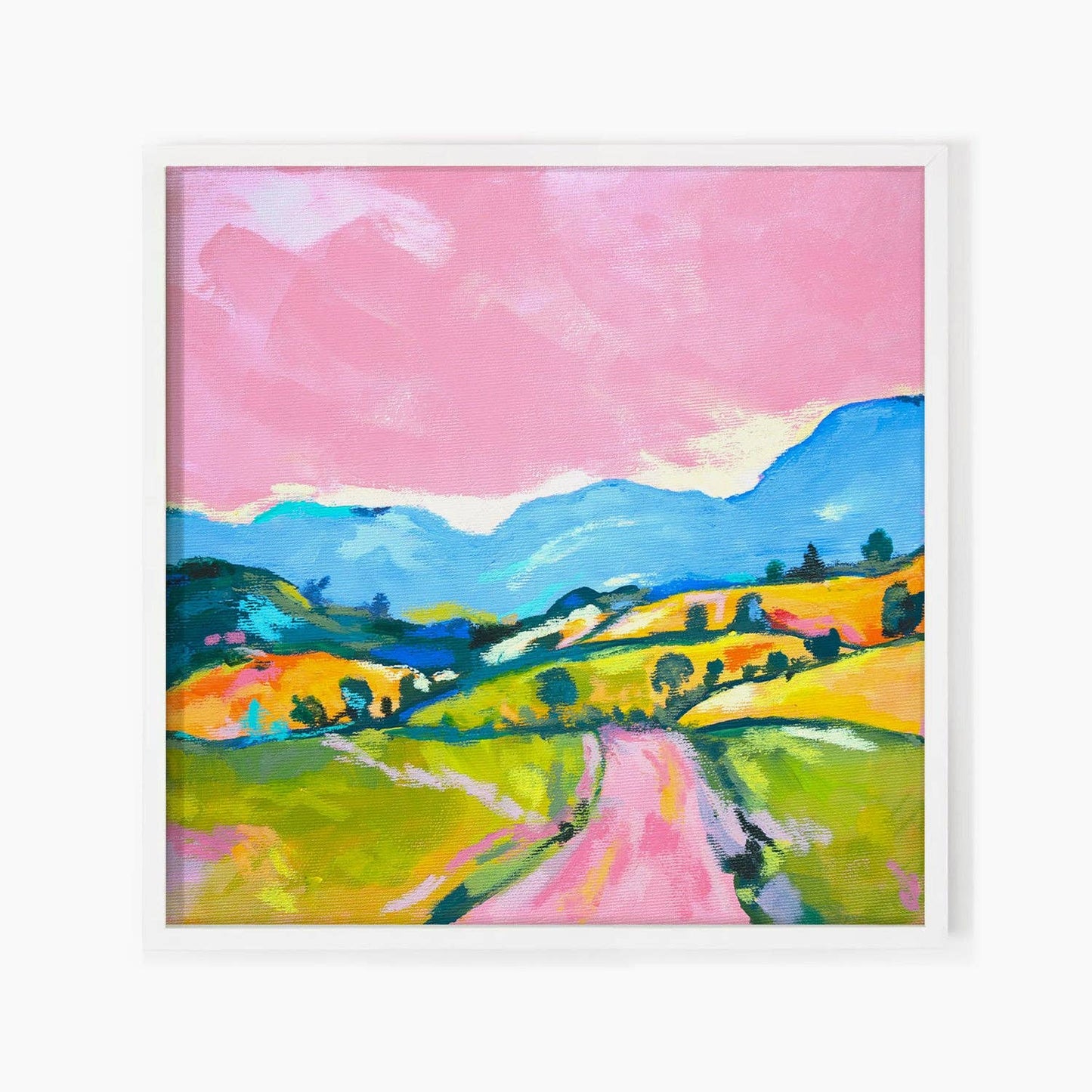 Pastel Landscape V1 Art Print: 8x8" Square