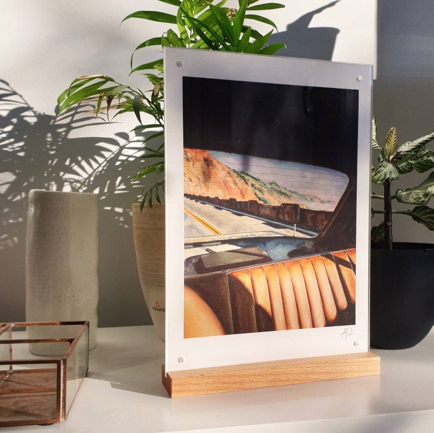 Looking Back - Nostalgic Art Print: A4