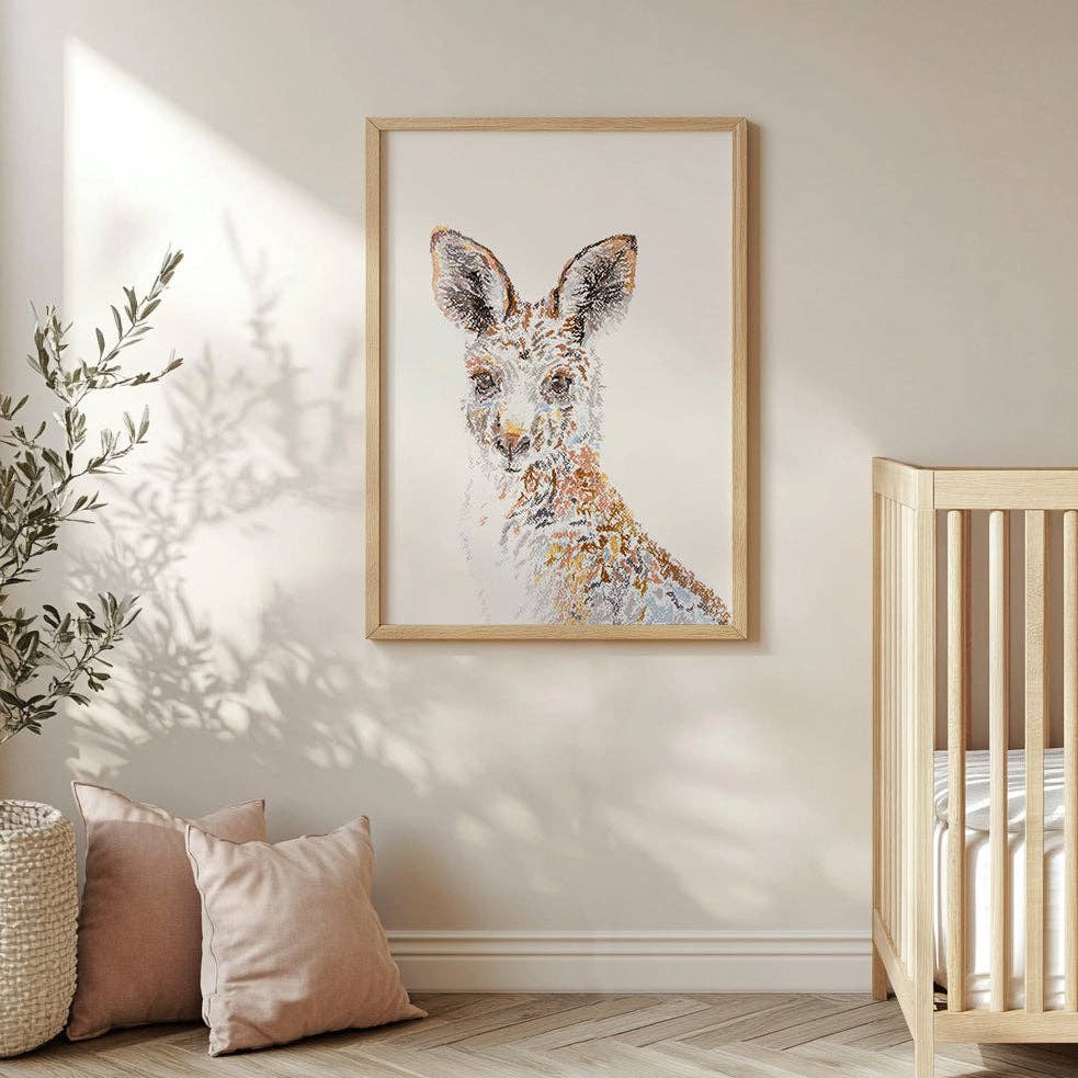 Aussie Animals: Kangaroo Art Print: Print Only / A4
