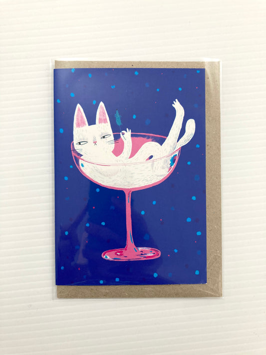 Surfing Sloth Card Catini Martini