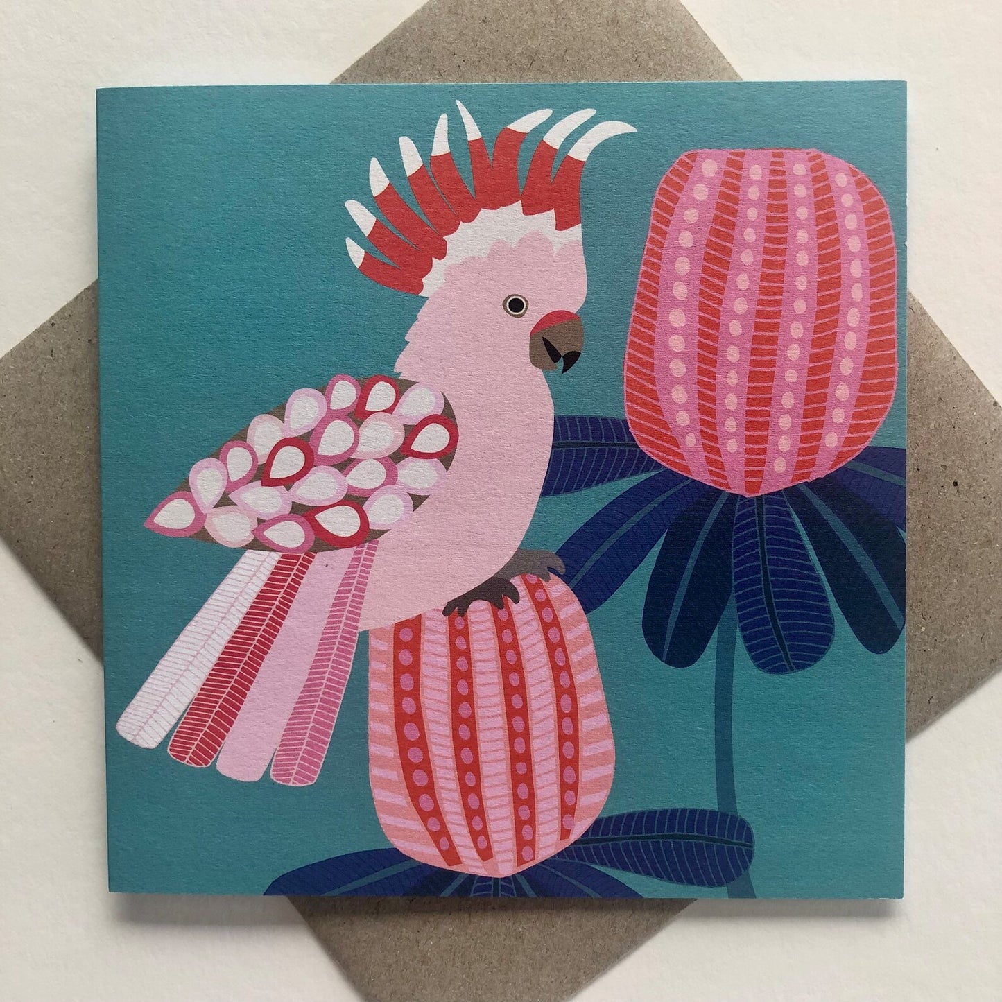 Jocelyn Proust Designs Card - Pink Cockatoo