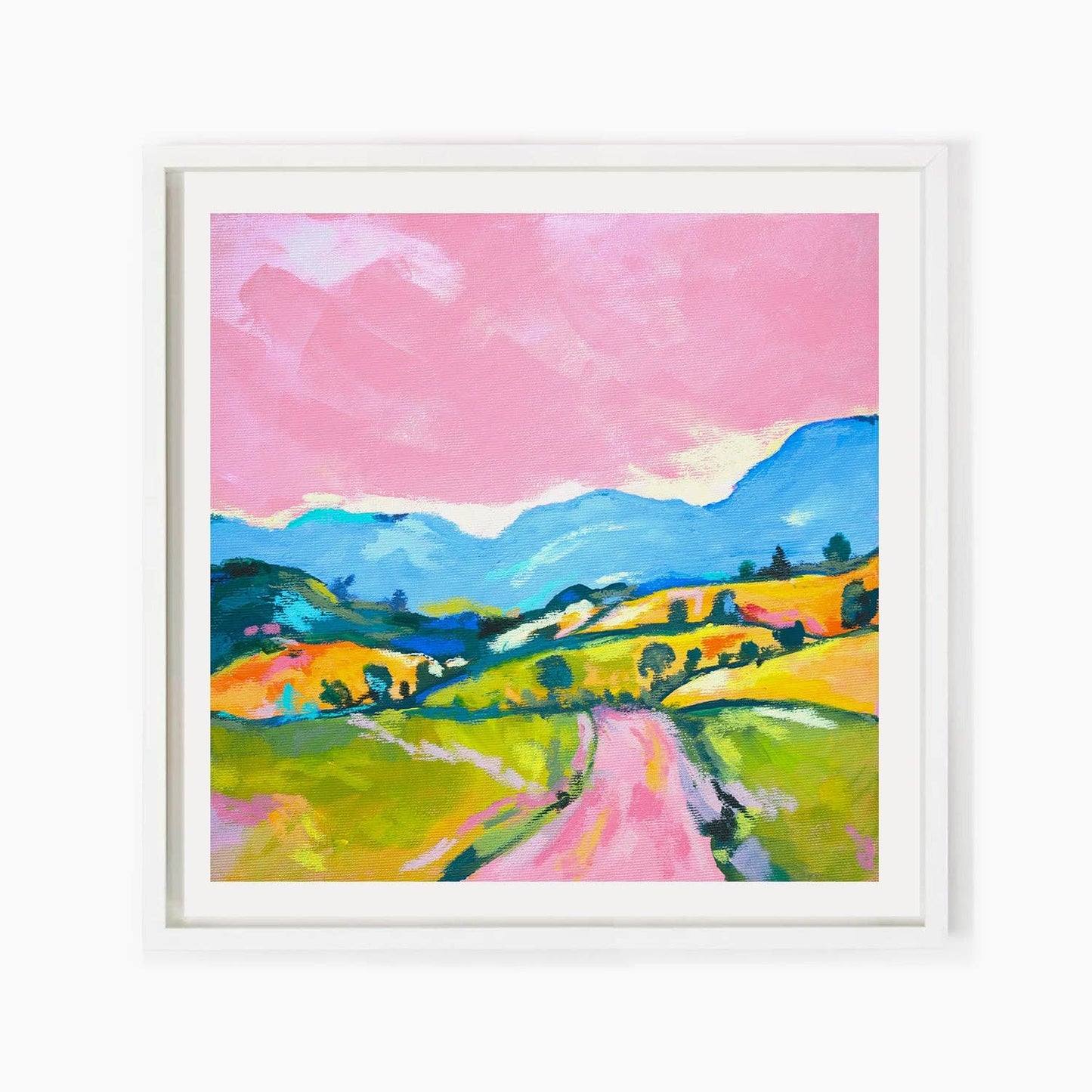 Pastel Landscape V1 Art Print: 8x8" Square