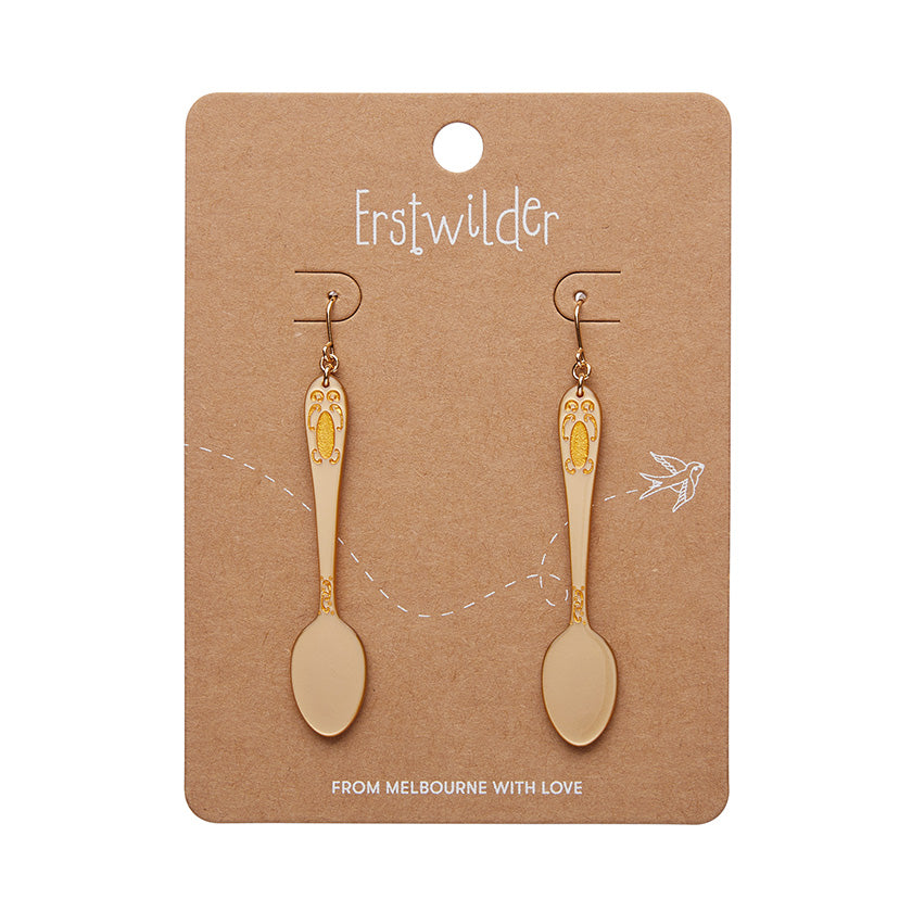 Erstwilder x Katherine Sabbath Spoon, Please! Drop Earrings - Gold