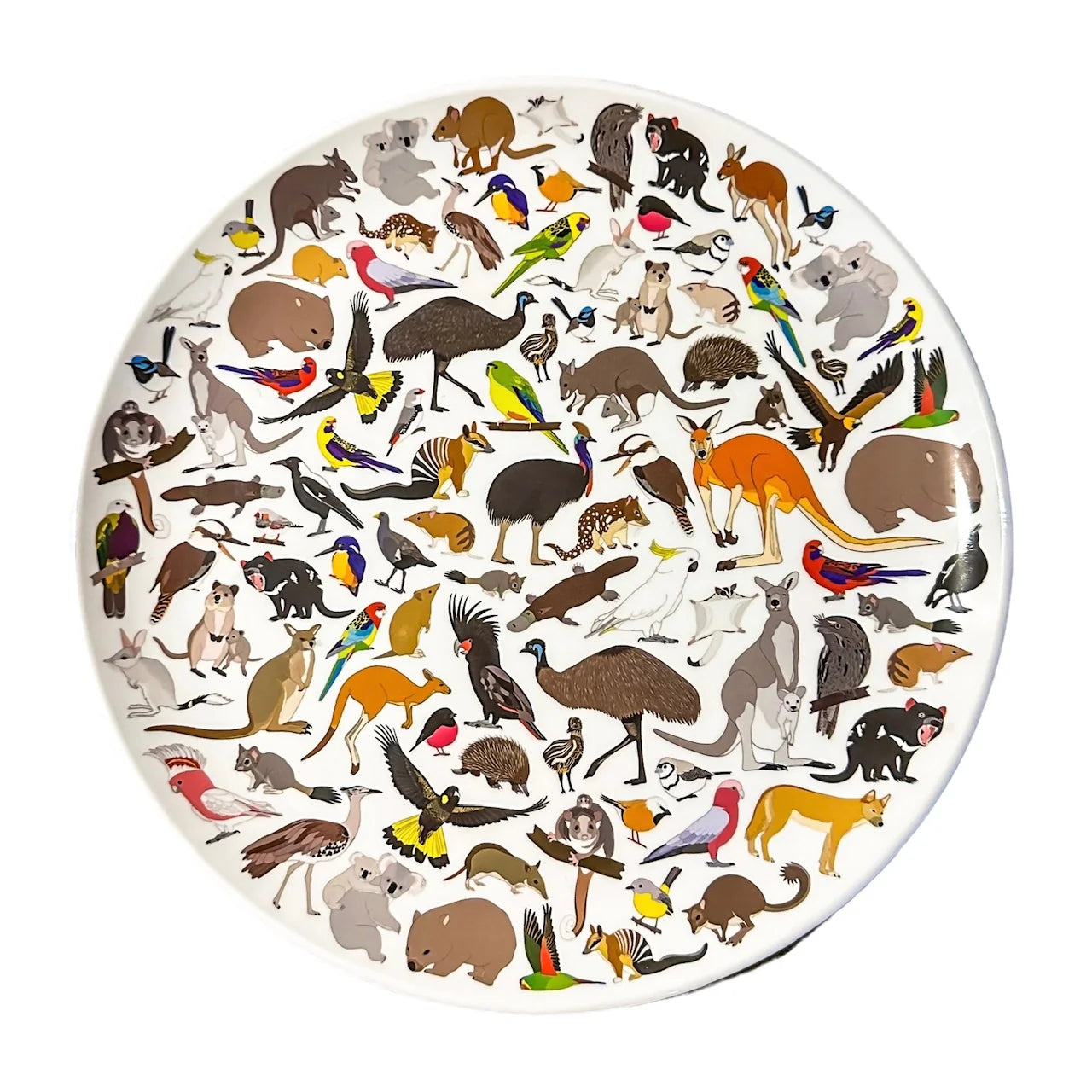 Red Parka Australian Animal Melamine Plate